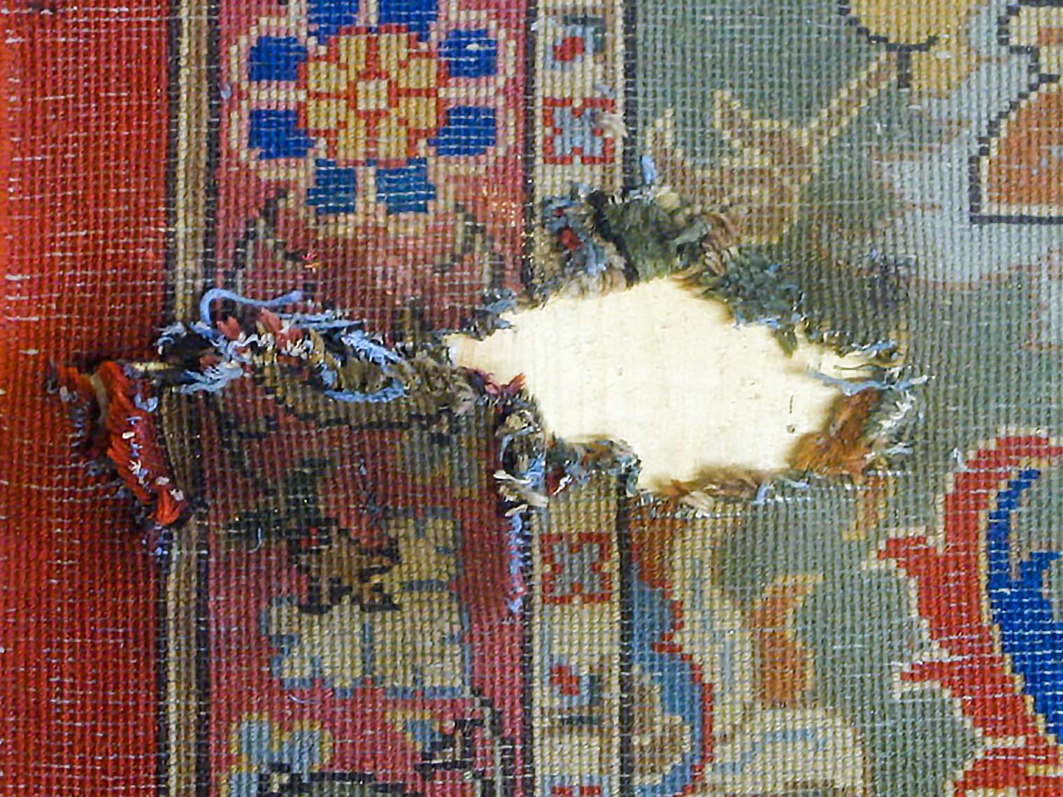 Επιδιόρθωση φθορών χαλιού